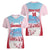 Japan Rugby Custom Women V-Neck T-Shirt Go Sakuras Japanese Mount Fuji