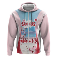 Japan Rugby Custom Zip Hoodie Go Sakuras Japanese Mount Fuji