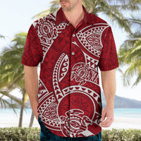 Polynesian Pride Hawaii Hawaiian Shirt Hawaiian Tribal Honu Red Version - Wonder Print Shop