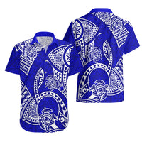 Polynesian Pride Hawaii Hawaiian Shirt Hawaiian Tribal Honu Blue Version - Wonder Print Shop