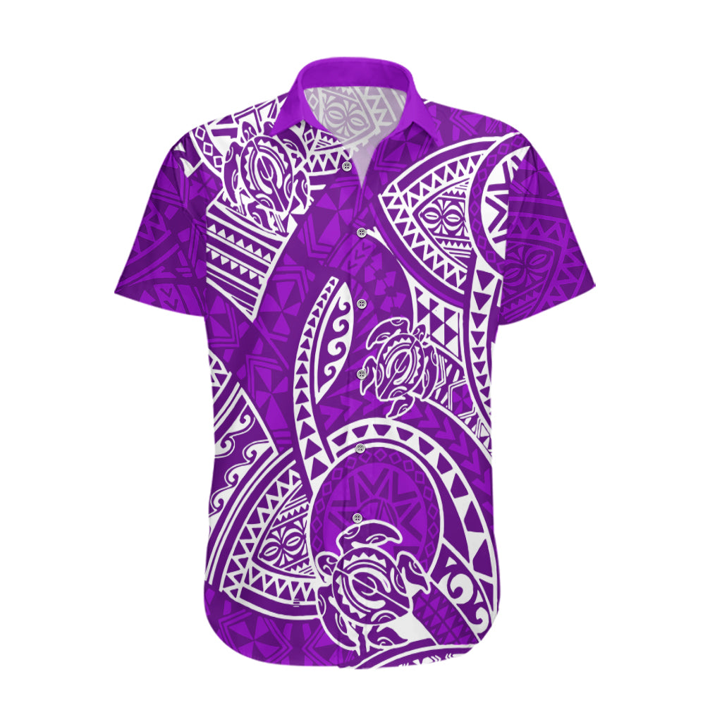 Polynesian Pride Hawaii Hawaiian Shirt Hawaiian Tribal Honu Purple Version - Wonder Print Shop