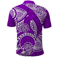 Polynesian Pride Hawaii Polo Shirt Hawaiian Tribal Honu Purple Version - Wonder Print Shop