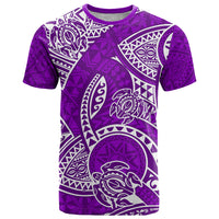 Polynesian Pride Hawaii T Shirt Hawaiian Tribal Honu Purple Version - Wonder Print Shop