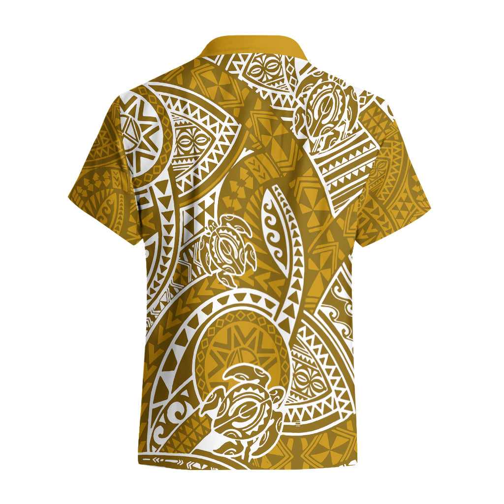 Polynesian Pride Hawaii Hawaiian Shirt Hawaiian Tribal Honu Gold Version - Wonder Print Shop