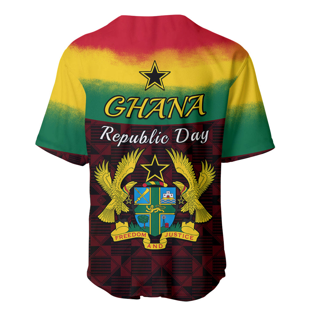 1 July Ghana Republic Day Baseball Jersey African Pattern Mix Flag Unique Style - Wonder Print Shop
