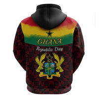 1 July Ghana Republic Day Hoodie African Pattern Mix Flag Unique Style - Wonder Print Shop