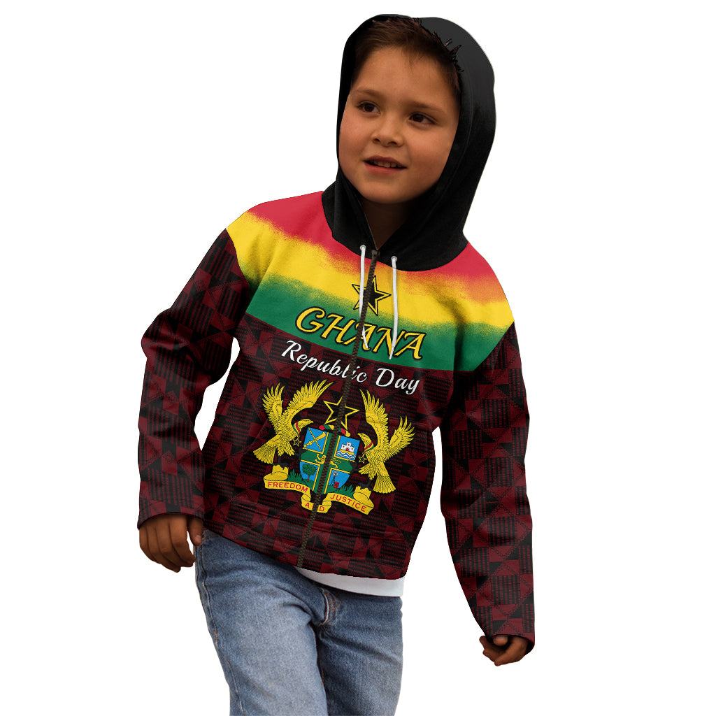1 July Ghana Republic Day Kid Hoodie African Pattern Mix Flag Unique Style - Wonder Print Shop