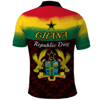 1 July Ghana Republic Day Polo Shirt African Pattern Mix Flag Unique Style - Wonder Print Shop