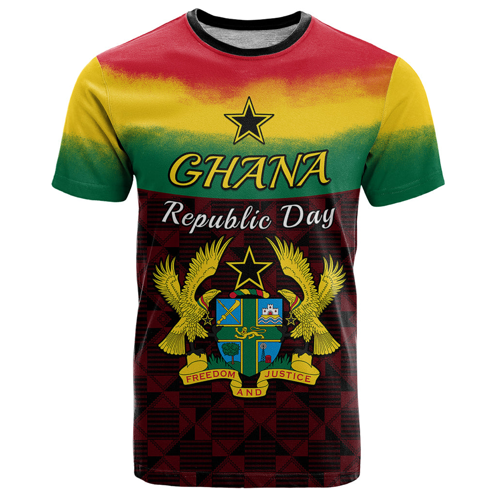1 July Ghana Republic Day T Shirt African Pattern Mix Flag Unique Style - Wonder Print Shop