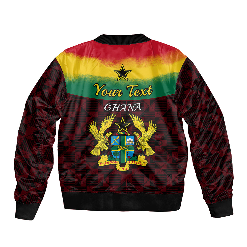 Personalised 1 July Ghana Republic Day Bomber Jacket African Pattern Mix Flag Unique Style - Wonder Print Shop