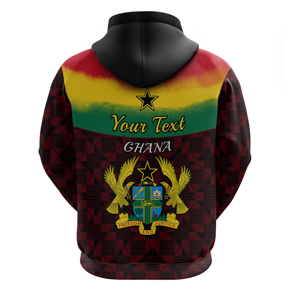 Personalised 1 July Ghana Republic Day Hoodie African Pattern Mix Flag Unique Style - Wonder Print Shop