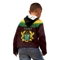 Personalised 1 July Ghana Republic Day Kid Hoodie African Pattern Mix Flag Unique Style - Wonder Print Shop