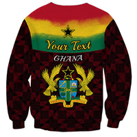 Personalised 1 July Ghana Republic Day Sweatshirt African Pattern Mix Flag Unique Style - Wonder Print Shop