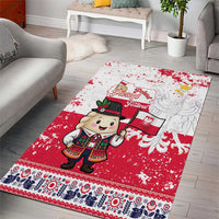 Poland Pierogi Festival Area Rug Funny Dumpling Costume With Flag - Wonder Print Shop