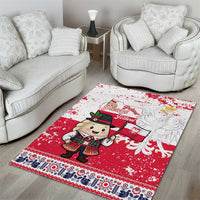 Poland Pierogi Festival Area Rug Funny Dumpling Costume With Flag - Wonder Print Shop