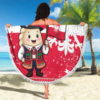 Poland Pierogi Festival Beach Blanket Funny Dumpling Costume With Flag - Wonder Print Shop