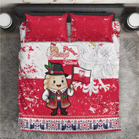 Poland Pierogi Festival Bedding Set Funny Dumpling Costume With Flag - Wonder Print Shop