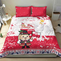 Poland Pierogi Festival Bedding Set Funny Dumpling Costume With Flag - Wonder Print Shop
