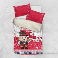 Poland Pierogi Festival Bedding Set Funny Dumpling Costume With Flag - Wonder Print Shop
