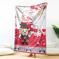 Poland Pierogi Festival Blanket Funny Dumpling Costume With Flag - Wonder Print Shop