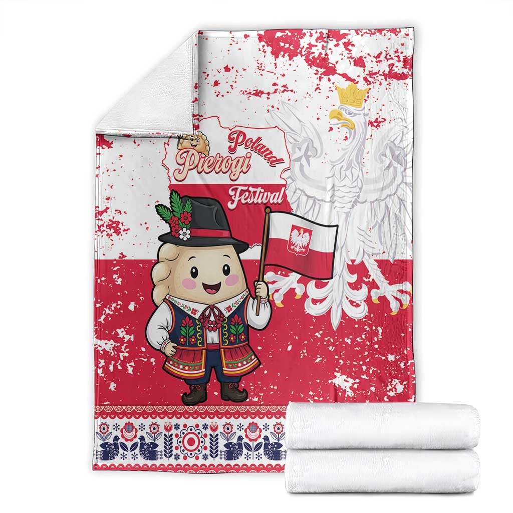 Poland Pierogi Festival Blanket Funny Dumpling Costume With Flag - Wonder Print Shop