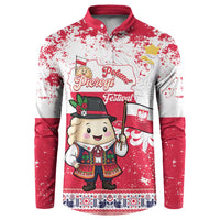 Poland Pierogi Festival Button Sweatshirt Funny Dumpling Costume With Flag - Wonder Print Shop