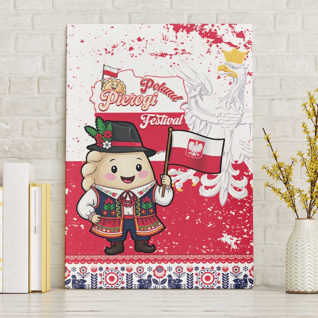 Poland Pierogi Festival Canvas Wall Art Funny Dumpling Costume With Flag - Wonder Print Shop