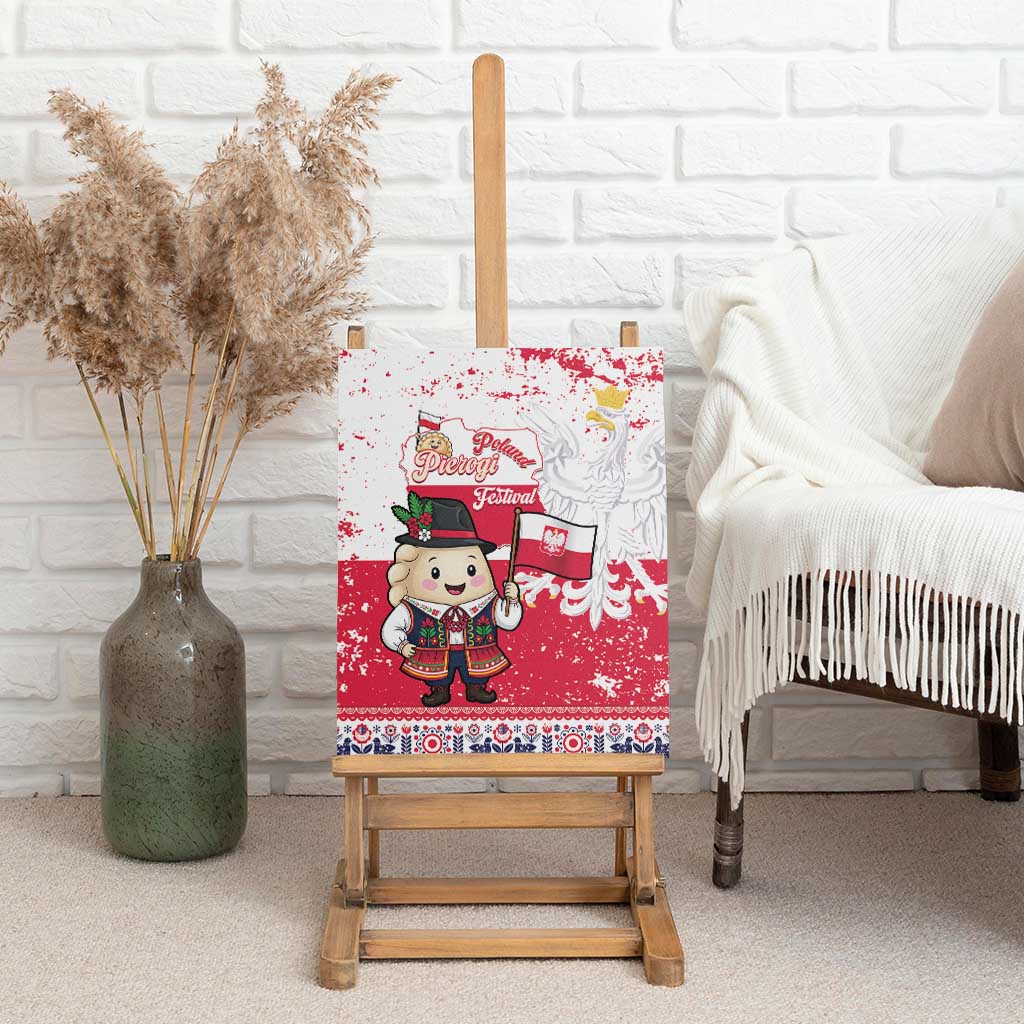 Poland Pierogi Festival Canvas Wall Art Funny Dumpling Costume With Flag - Wonder Print Shop