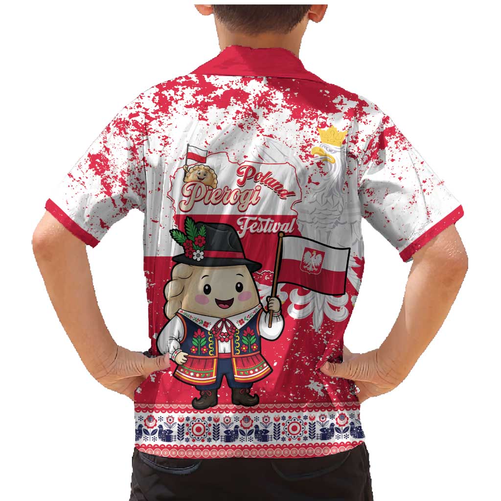 Poland Pierogi Festival Family Matching Mermaid Dress and Hawaiian Shirt Funny Dumpling Costume With Flag - Wonder Print Shop