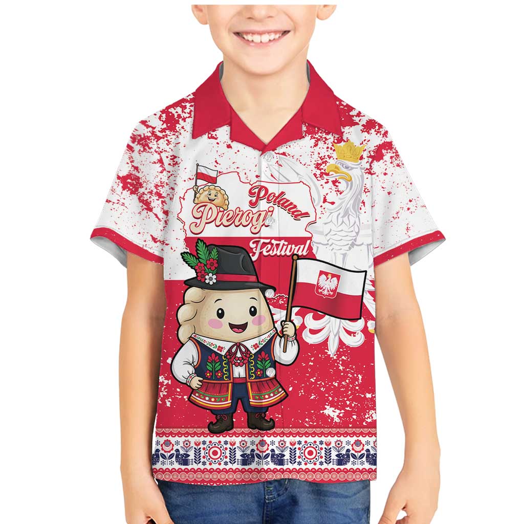 Poland Pierogi Festival Family Matching Mermaid Dress and Hawaiian Shirt Funny Dumpling Costume With Flag - Wonder Print Shop