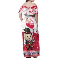 Poland Pierogi Festival Family Matching Off Shoulder Maxi Dress and Hawaiian Shirt Funny Dumpling Costume With Flag - Wonder Print Shop