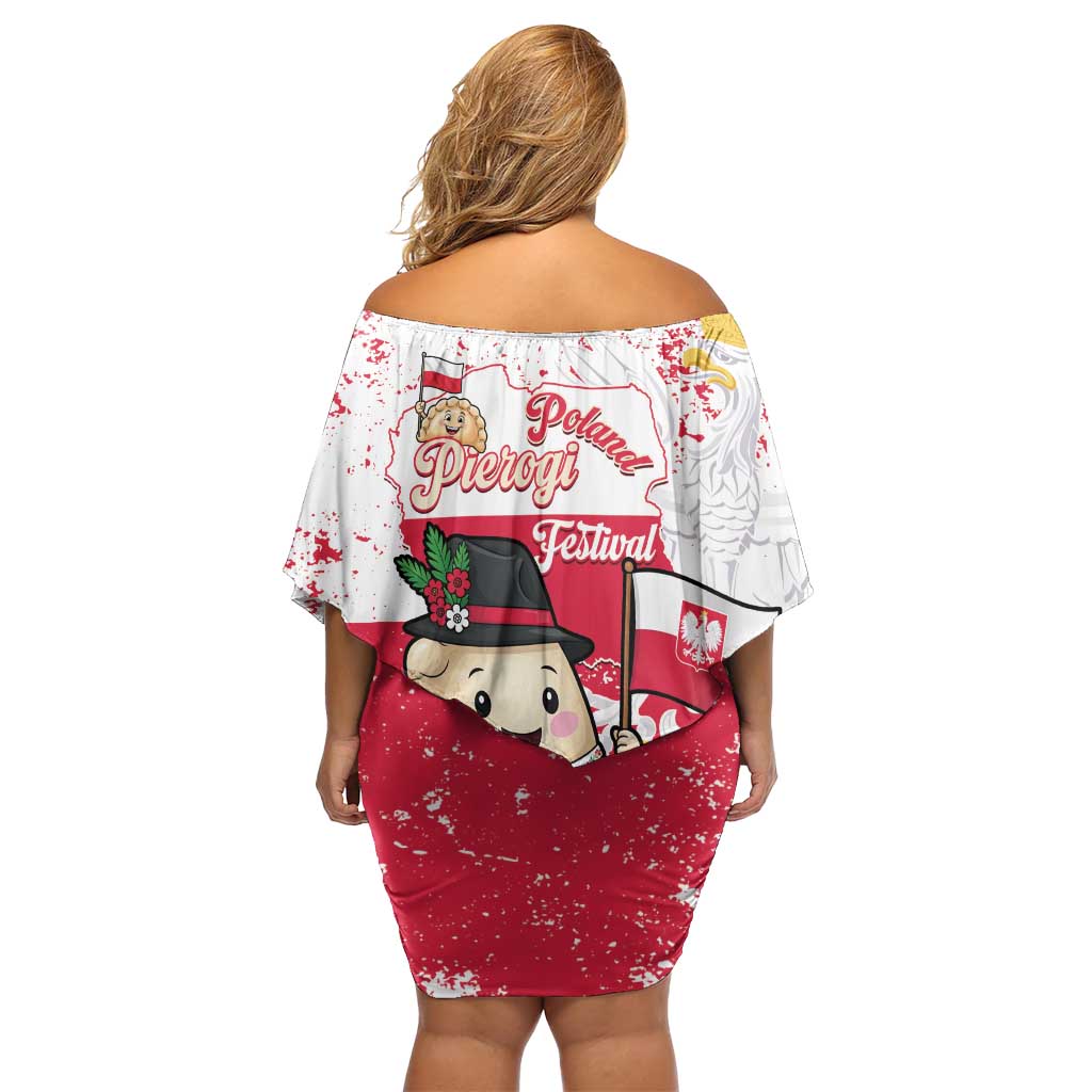 Poland Pierogi Festival Family Matching Off Shoulder Short Dress and Hawaiian Shirt Funny Dumpling Costume With Flag - Wonder Print Shop