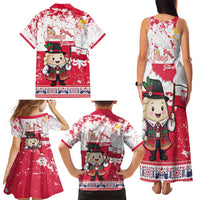 Poland Pierogi Festival Family Matching Tank Maxi Dress and Hawaiian Shirt Funny Dumpling Costume With Flag - Wonder Print Shop