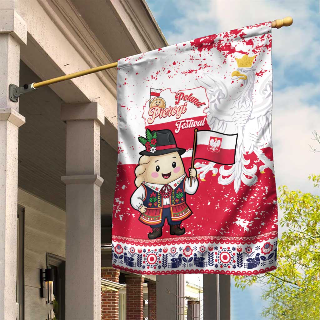 Poland Pierogi Festival Garden Flag Funny Dumpling Costume With Flag - Wonder Print Shop