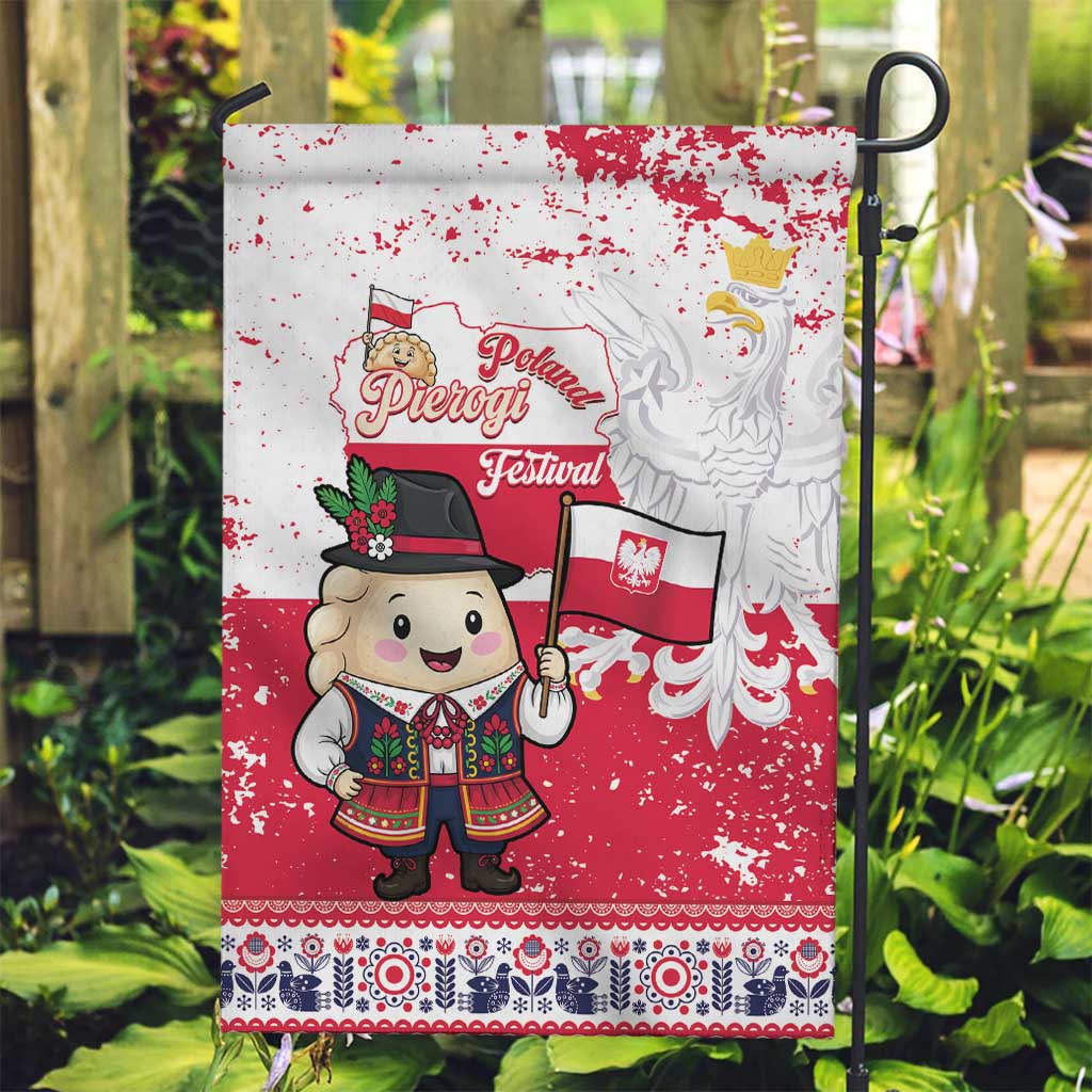Poland Pierogi Festival Garden Flag Funny Dumpling Costume With Flag - Wonder Print Shop