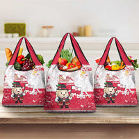 Poland Pierogi Festival Grocery Bag Funny Dumpling Costume With Flag - Wonder Print Shop