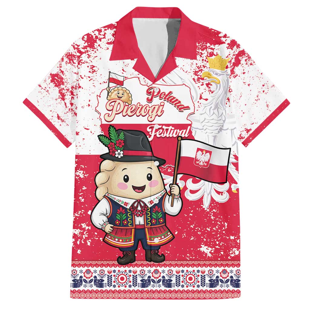 Poland Pierogi Festival Hawaiian Shirt Funny Dumpling Costume With Flag - Wonder Print Shop