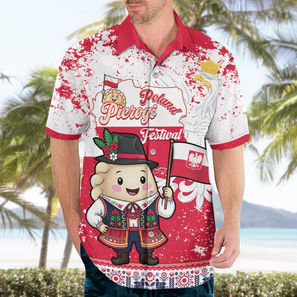Poland Pierogi Festival Hawaiian Shirt Funny Dumpling Costume With Flag - Wonder Print Shop
