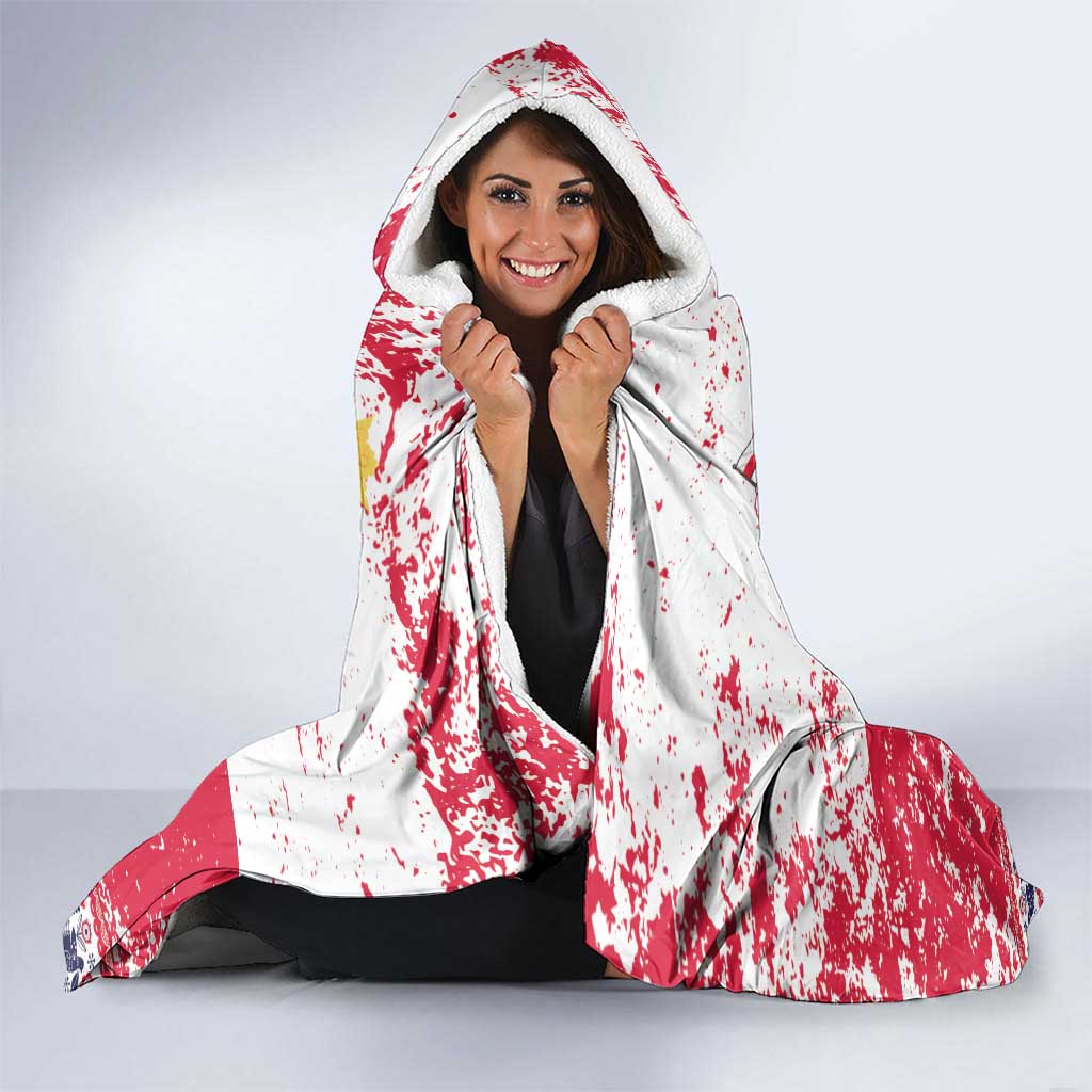 Poland Pierogi Festival Hooded Blanket Funny Dumpling Costume With Flag - Wonder Print Shop