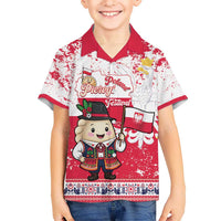 Poland Pierogi Festival Kid Hawaiian Shirt Funny Dumpling Costume With Flag - Wonder Print Shop