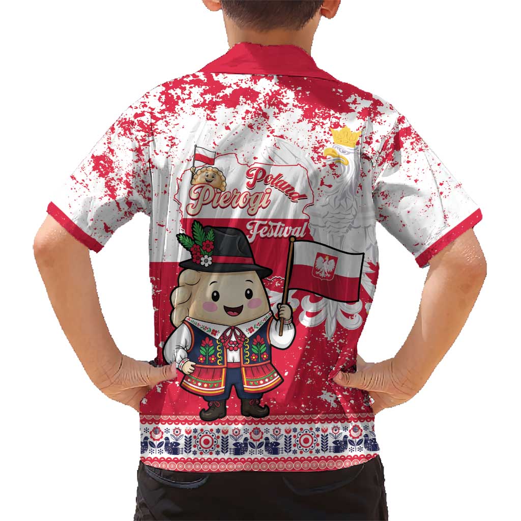Poland Pierogi Festival Kid Hawaiian Shirt Funny Dumpling Costume With Flag - Wonder Print Shop