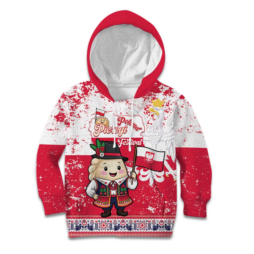 Poland Pierogi Festival Kid Hoodie Funny Dumpling Costume With Flag - Wonder Print Shop