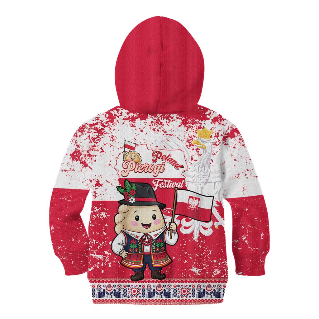 Poland Pierogi Festival Kid Hoodie Funny Dumpling Costume With Flag - Wonder Print Shop