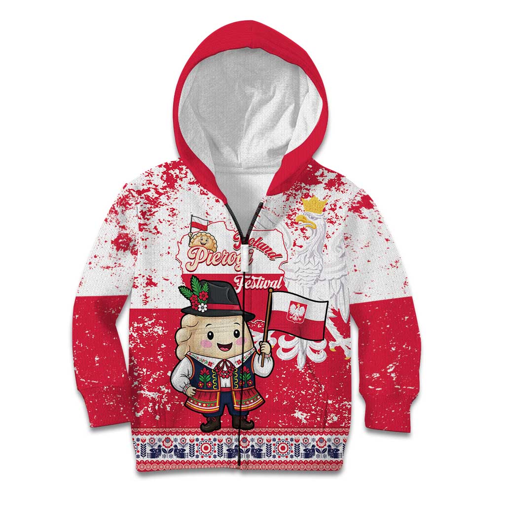 Poland Pierogi Festival Kid Hoodie Funny Dumpling Costume With Flag - Wonder Print Shop