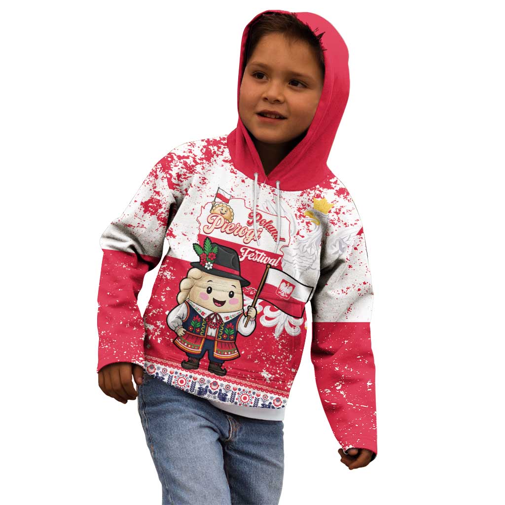 Poland Pierogi Festival Kid Hoodie Funny Dumpling Costume With Flag - Wonder Print Shop