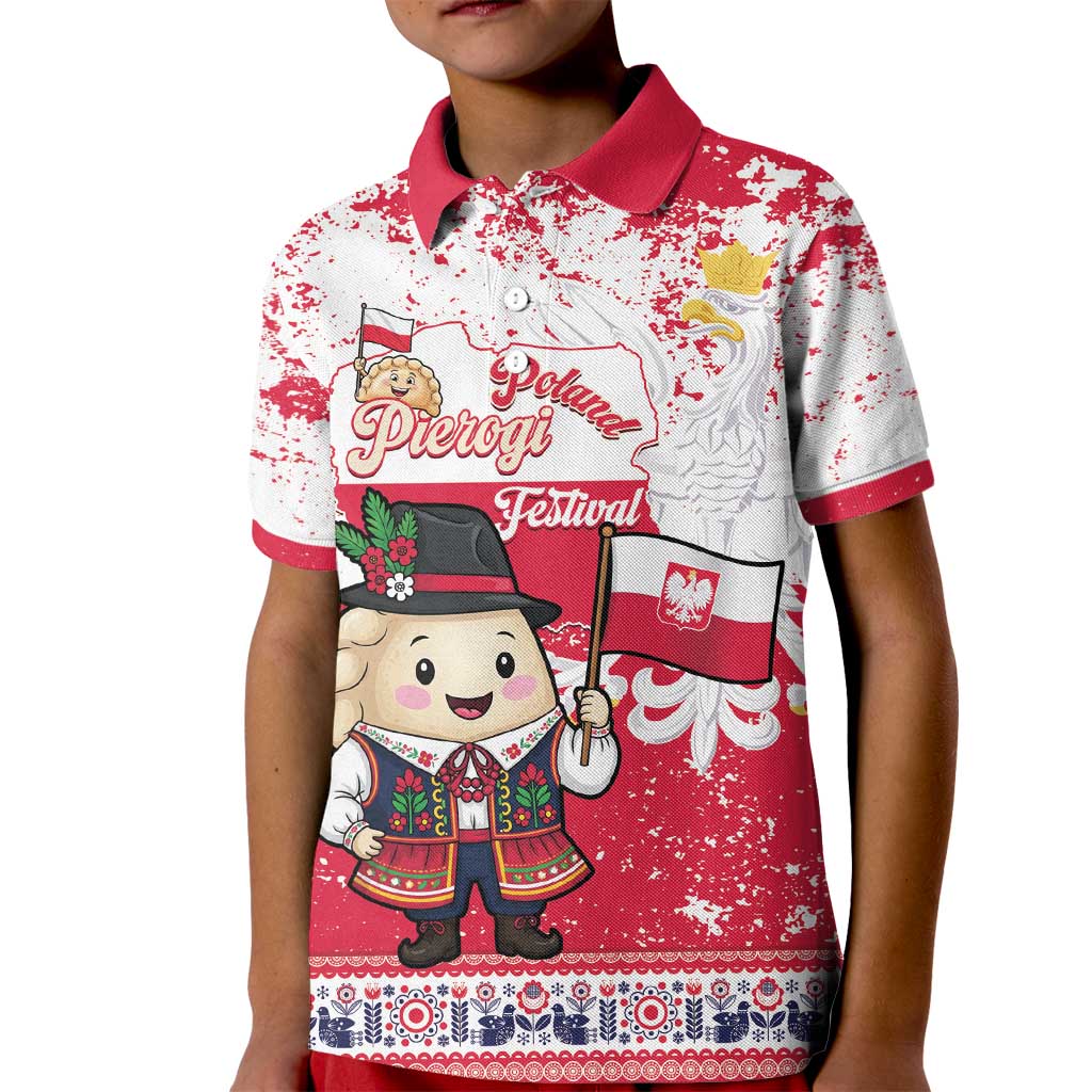Poland Pierogi Festival Kid Polo Shirt Funny Dumpling Costume With Flag - Wonder Print Shop