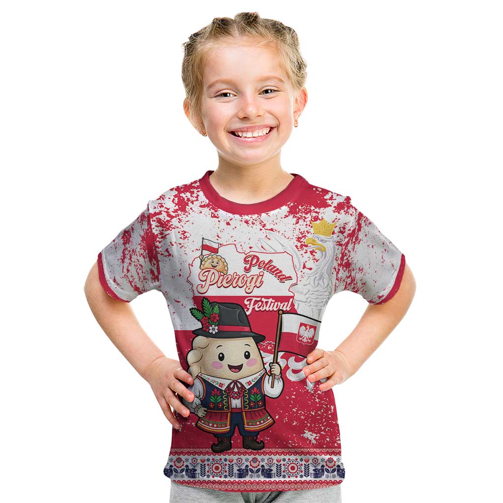 Poland Pierogi Festival Kid T Shirt Funny Dumpling Costume With Flag - Wonder Print Shop