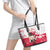 Poland Pierogi Festival Leather Tote Bag Funny Dumpling Costume With Flag - Wonder Print Shop