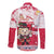 Poland Pierogi Festival Long Sleeve Button Shirt Funny Dumpling Costume With Flag - Wonder Print Shop