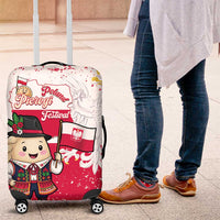 Poland Pierogi Festival Luggage Cover Funny Dumpling Costume With Flag - Wonder Print Shop